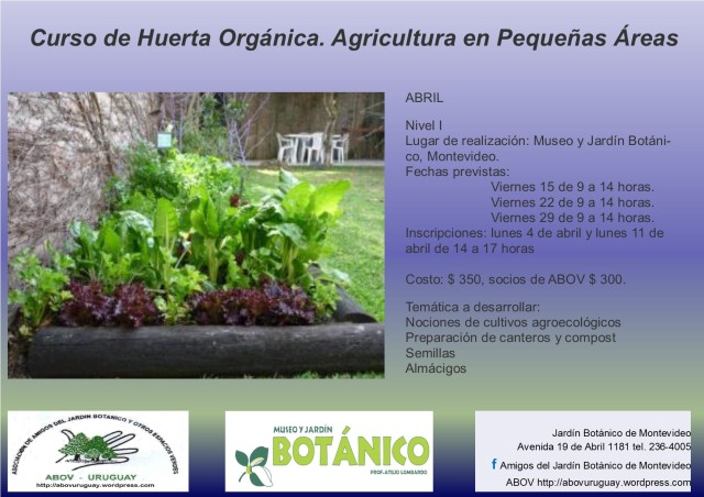 Curso de Huertas organica abril 2016